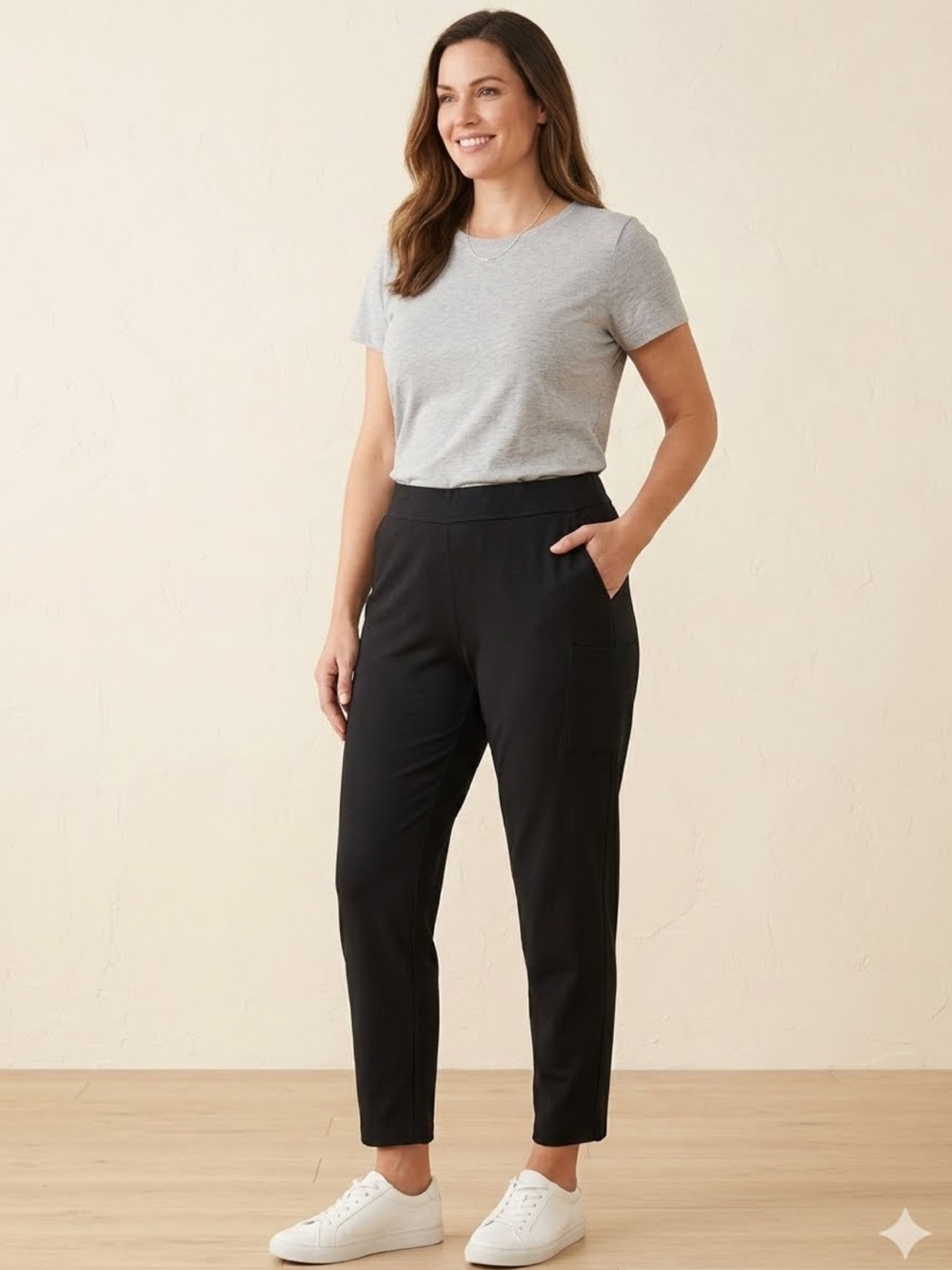 Briggs New York Black Pull-On Side Pocket Ankle Pants xxl